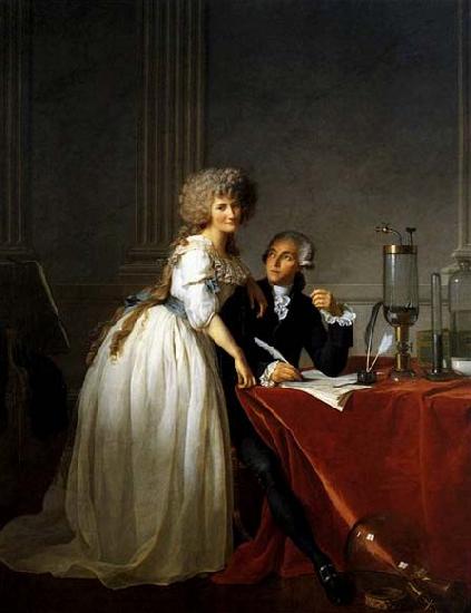 Jacques-Louis  David Portrait of Antoine-Laurent and Marie-Anne Lavoisier Sweden oil painting art